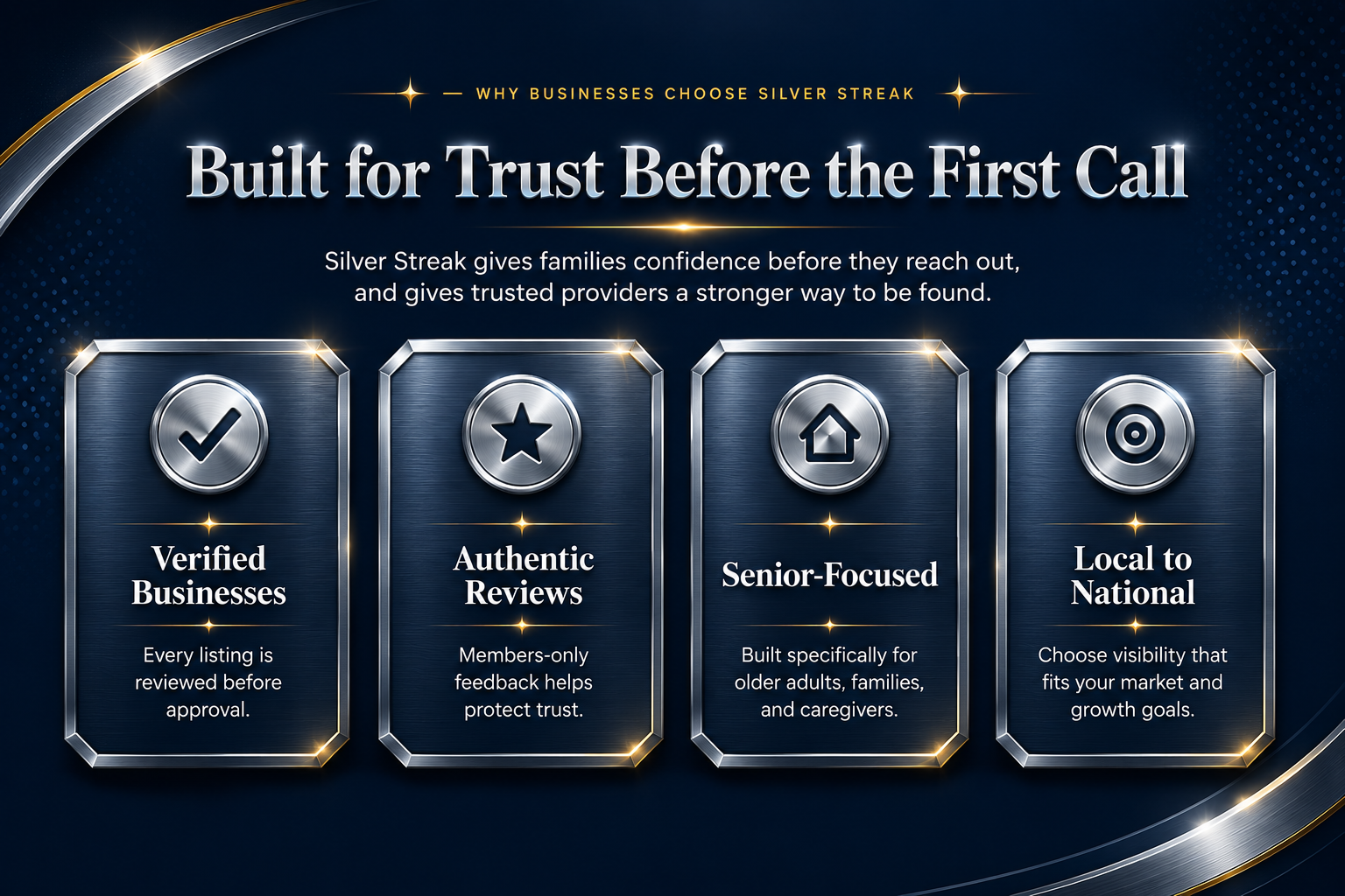 Advertise with Silver Streak Senior Services trusted partner banner