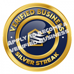 Silver streak verified-business-badge watermarked